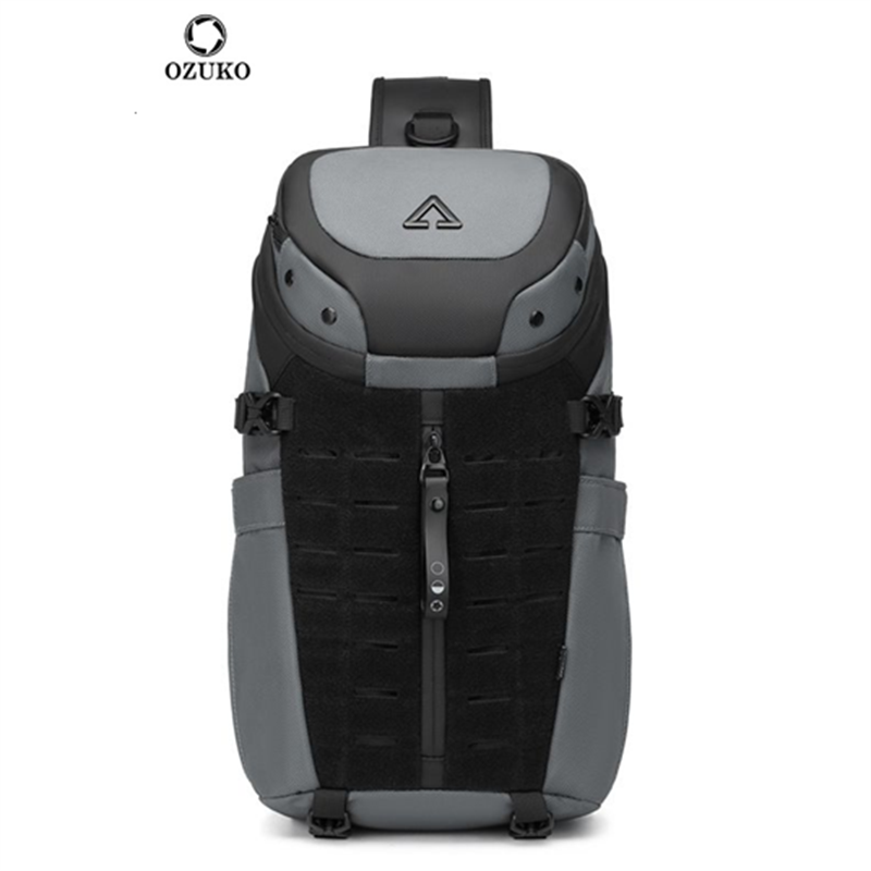 Men Accessories For Travel - กระเป๋าคาดอก Ozuko กระเป๋าคาดลำตัวผู้ชาย กันน้ำ มีช่อง USB