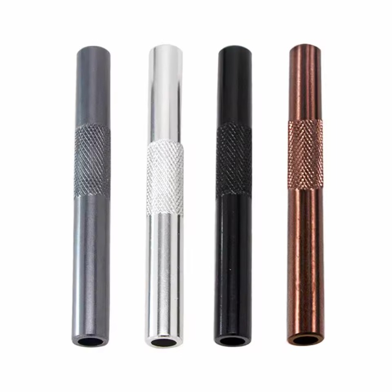 Men Accessories Gadgets - อุปกรณ์สูบบุหรี่แบบหลอดโลหะเท่ๆ สำหรับผู้ชาย (ทำจากท่อโลหะผสมอะลูมิเนียม): ใช้งานได้เป็นท่อสูบบุหรี่แบบพกพาและอุปกรณ์เสริมสำหรับบุหรี่