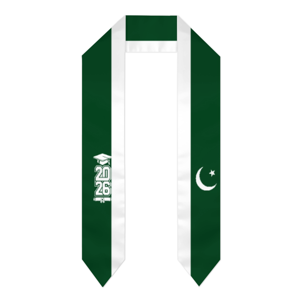 Men Accessories In Pakistan - ผ้าพันคอธงชาติปากีสถาน รุ่นปี 2026 สำหรับรับปริญญา สายสะพายสำหรับนักศึกษาต่างชาติ สำหรับผู้ใหญ่