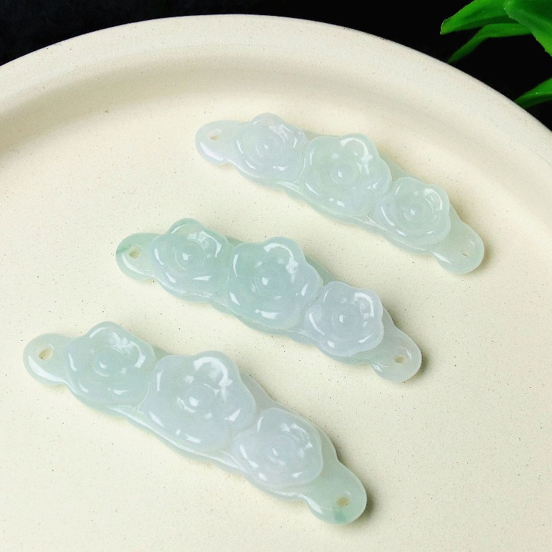 Men'S Accessories And Jewelry - 1 ชิ้น จี้หยกธรรมชาติรูปดอกไม้ อุปกรณ์ DIY เครื่องประดับหรูหรา