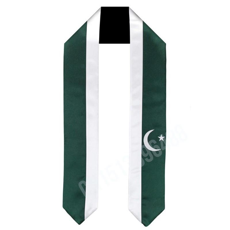 Men Accessories In Pakistan - ปากีสถานธงผ้าพันคอพิมพ์สายสะพายสำเร็จการศึกษาสตอลนานาชาติการศึกษาต่างประเทศผู้ใหญ่ยู ไนเซกซ์อุปกรณ์เสริมงานปาร์ตี้