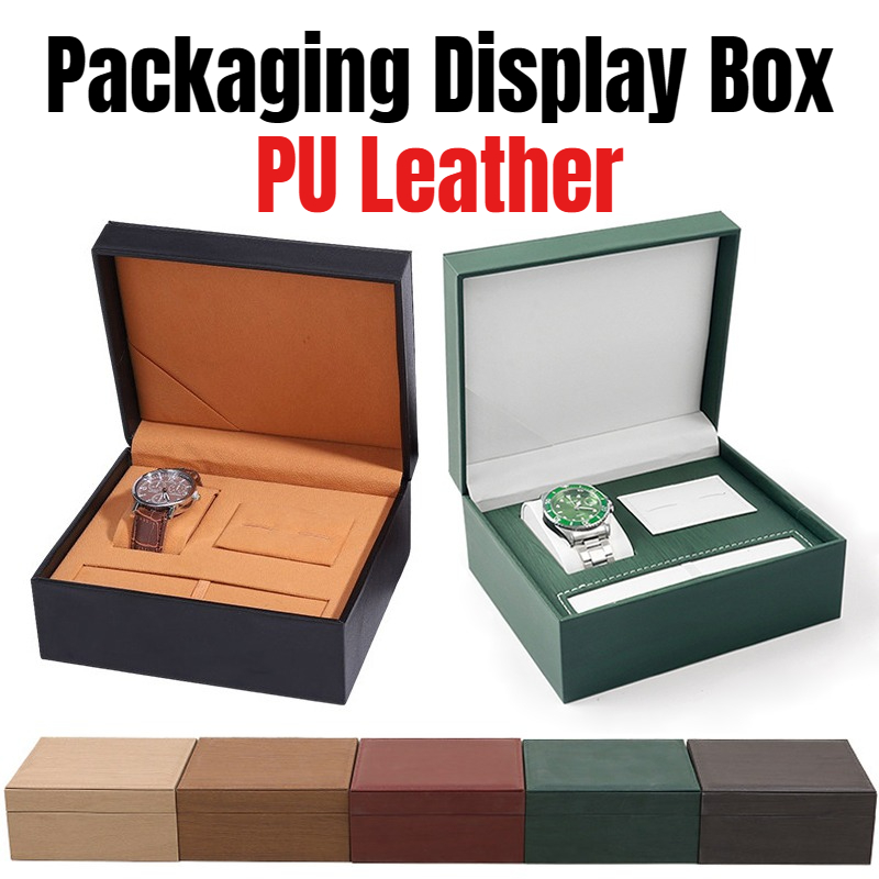 Cufflink Box Set - กล่องใส่เครื่องประดับและกระดุมข้อมือหนัง PU หรูหรา กล่องใส่นาฬิกา กล่องใส่ปากกา ชุดของขวัญระดับไฮเอนด์