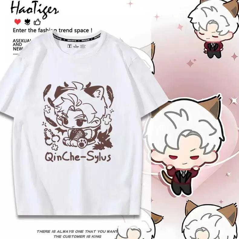 Men Accessories Gift - เสื้อยืดแขนสั้น Love and Deepspace Sylus ลายการ์ตูน