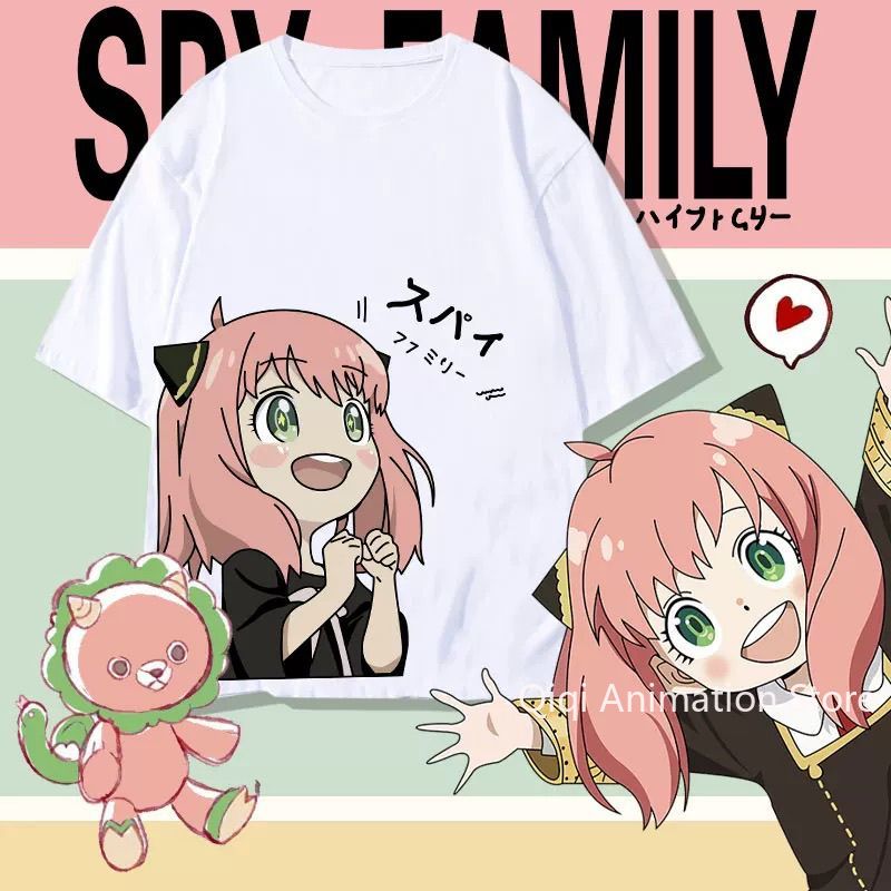 Men Accessories Gift - SPY×FAMILY อะนิเมะ อันยา ฟอร์เกอร์ เสื้อยืดแขนสั้นลายตลก สำหรับผู้หญิง