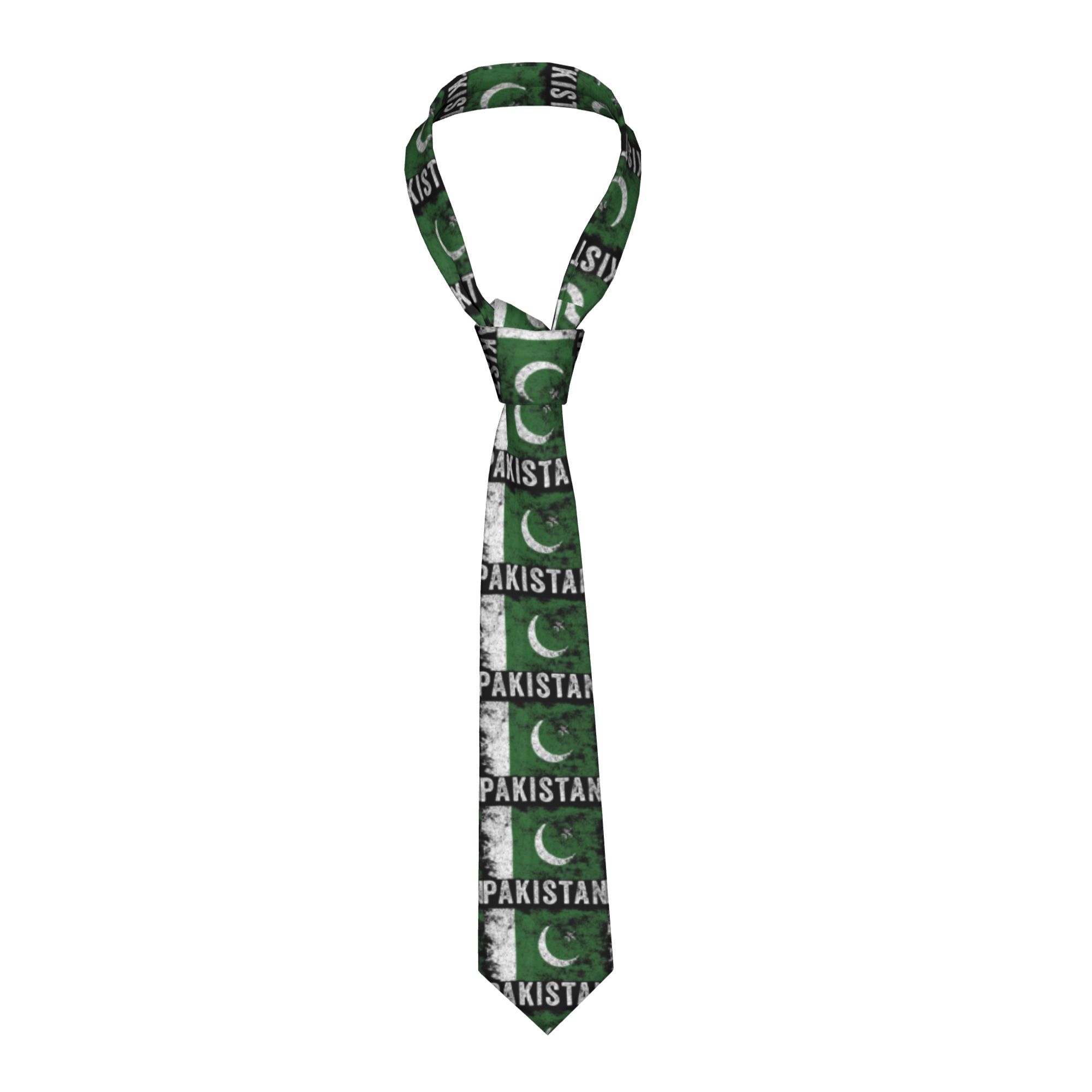 Men Accessories In Pakistan - เนคไทลายธงชาติปากีสถานแบบดิสเทรส เนคไทลายกราฟิก เนคไทลำลองสไตล์เรโทร เนคไทสำหรับผู้ใหญ่ เนคไทสำหรับธุรกิจ เครื่องประดับเนคไท