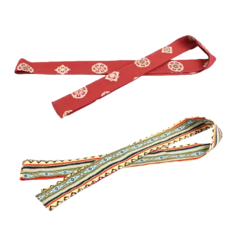Men Accessories Ethnic - เข็มขัดผ้าฝ้ายสำหรับผู้ชายและผู้หญิง สไตล์ชาติพันธุ์ ใช้ได้หลากหลายกับชุดฮันฟู ชุดกิโมโน เครื่องประดับเข็มขัดผ้าฝ้ายเทียม ขนาด