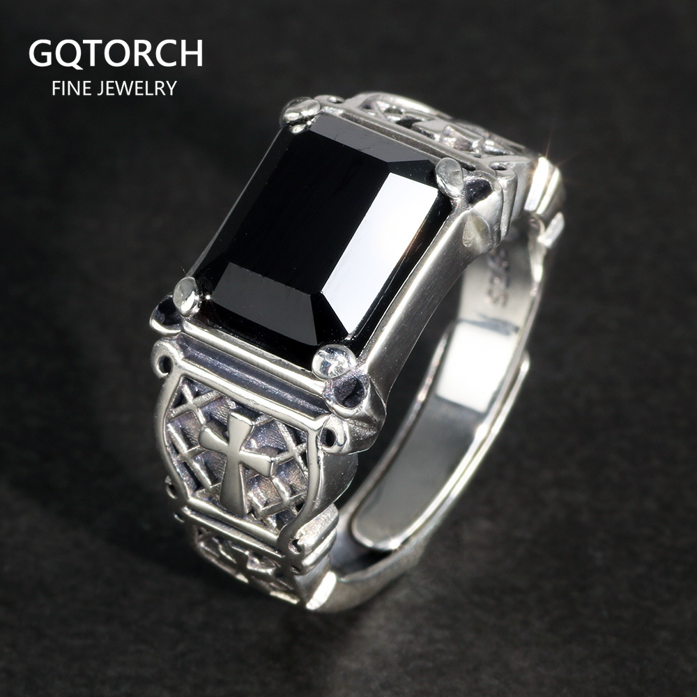 Signet Ring Men - Vintage Punk เงิน 925 เครื่องประดับ Signet