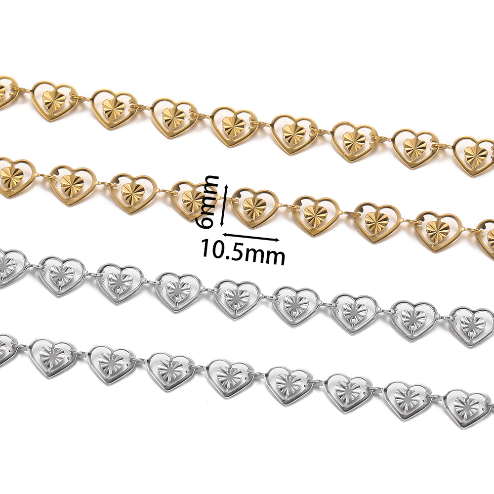 1 เมตรสแตนเลสสตีลคู่หัวใจโซ่สํ - Men'S Accessories Chain บทวิจารณ์และราคา