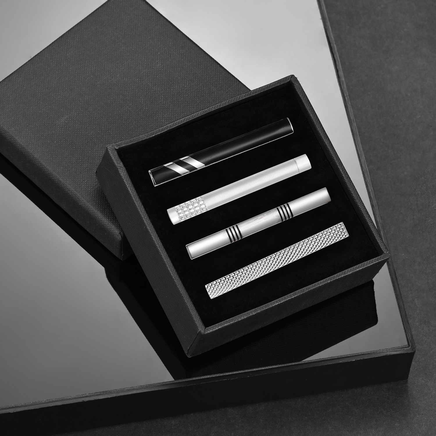 Tie คลิปสําหรับชายธุรกิจ Minim - Cufflink Box Set บทวิจารณ์และราคา