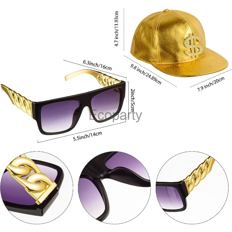80s 90s Hip Hop เครื่องแต่งกาย - Men Accessories Ring And Bracelet บทวิจารณ์และราคา