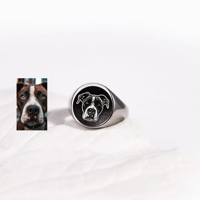 แหวนสลักลายรูปภาพตามสั่งสำหรับ - Signet Ring Men บทวิจารณ์และราคา