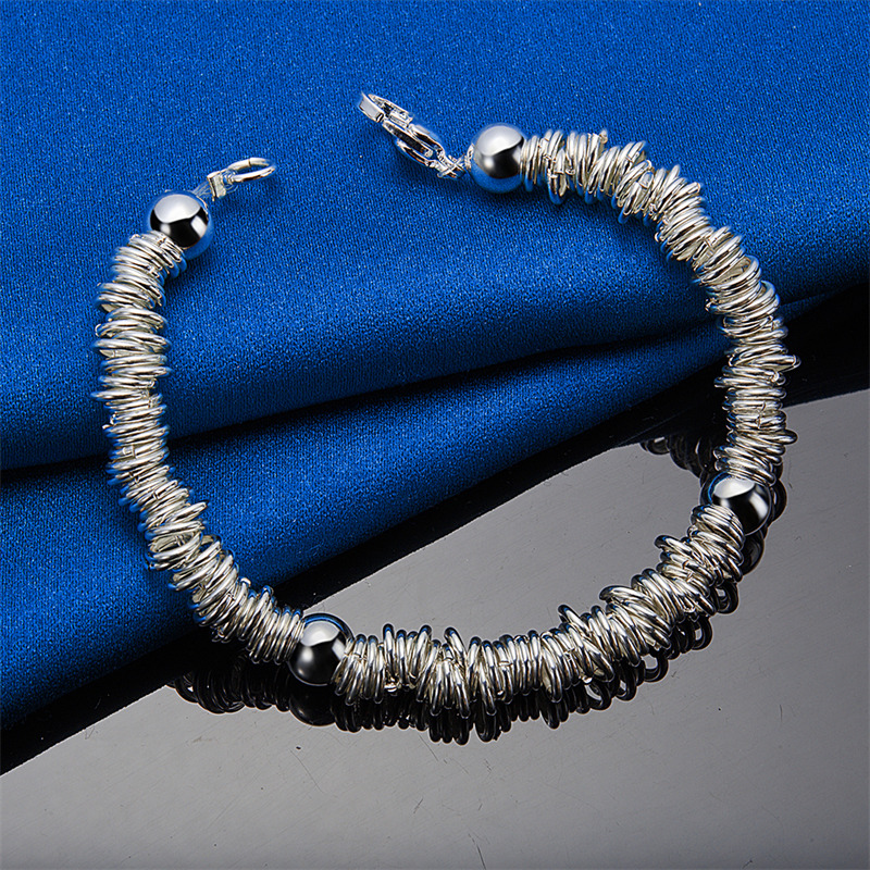 สร้อยข้อมือหลายวงเงินแท้ 925 ข - Men Accessories Ring And Bracelet บทวิจารณ์และราคา