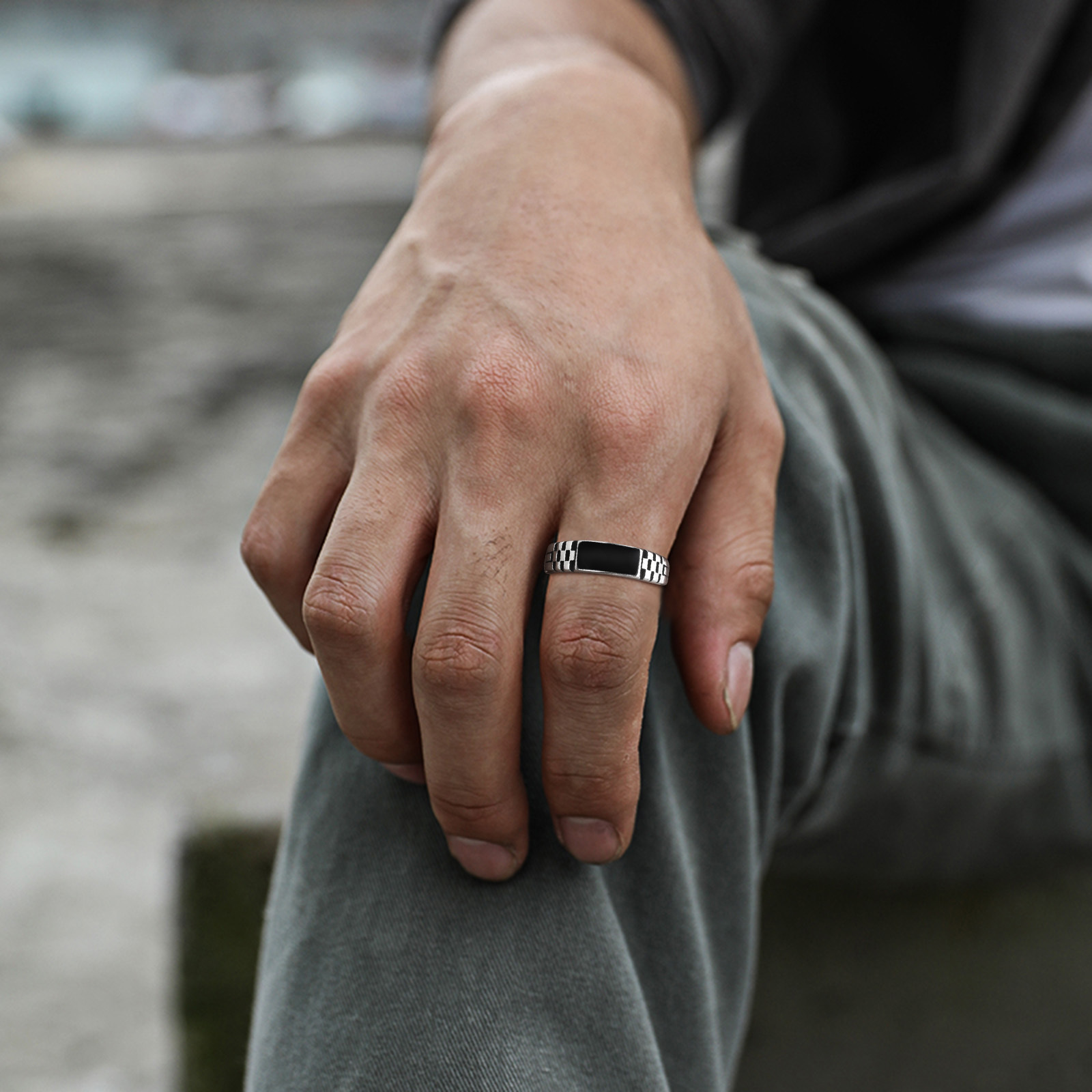 Vnox Mens Open Rings, Black En - Signet Ring Men บทวิจารณ์และราคา