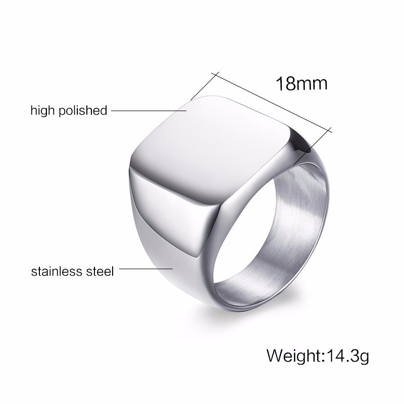 Vnoxส่วนบุคคลฟรีแสตมป์แหวนสำหร - Signet Ring Men บทวิจารณ์และราคา