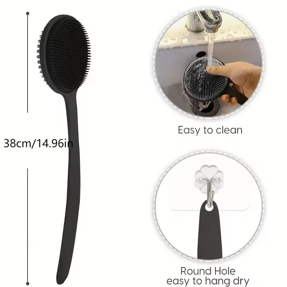 แปรงขัดหลังซิลิโคน 1 ชิ้น สำหร - Men'S Accessories Types บทวิจารณ์และราคา