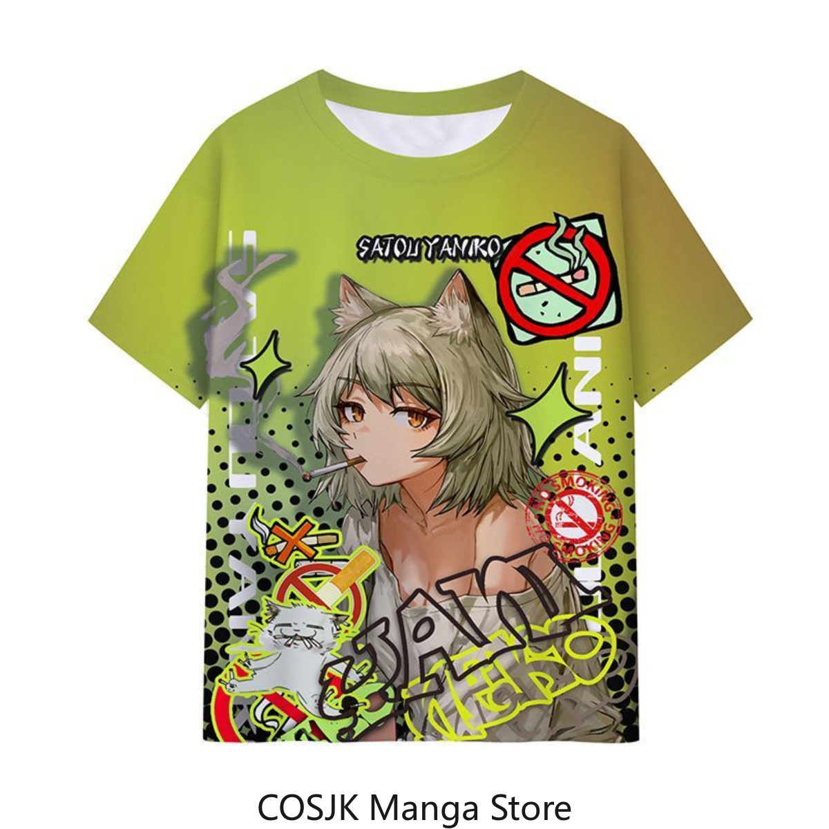 เสื้อยืดลายการ์ตูนอนิเมะ แมวสู - Men Accessories Gift บทวิจารณ์และราคา