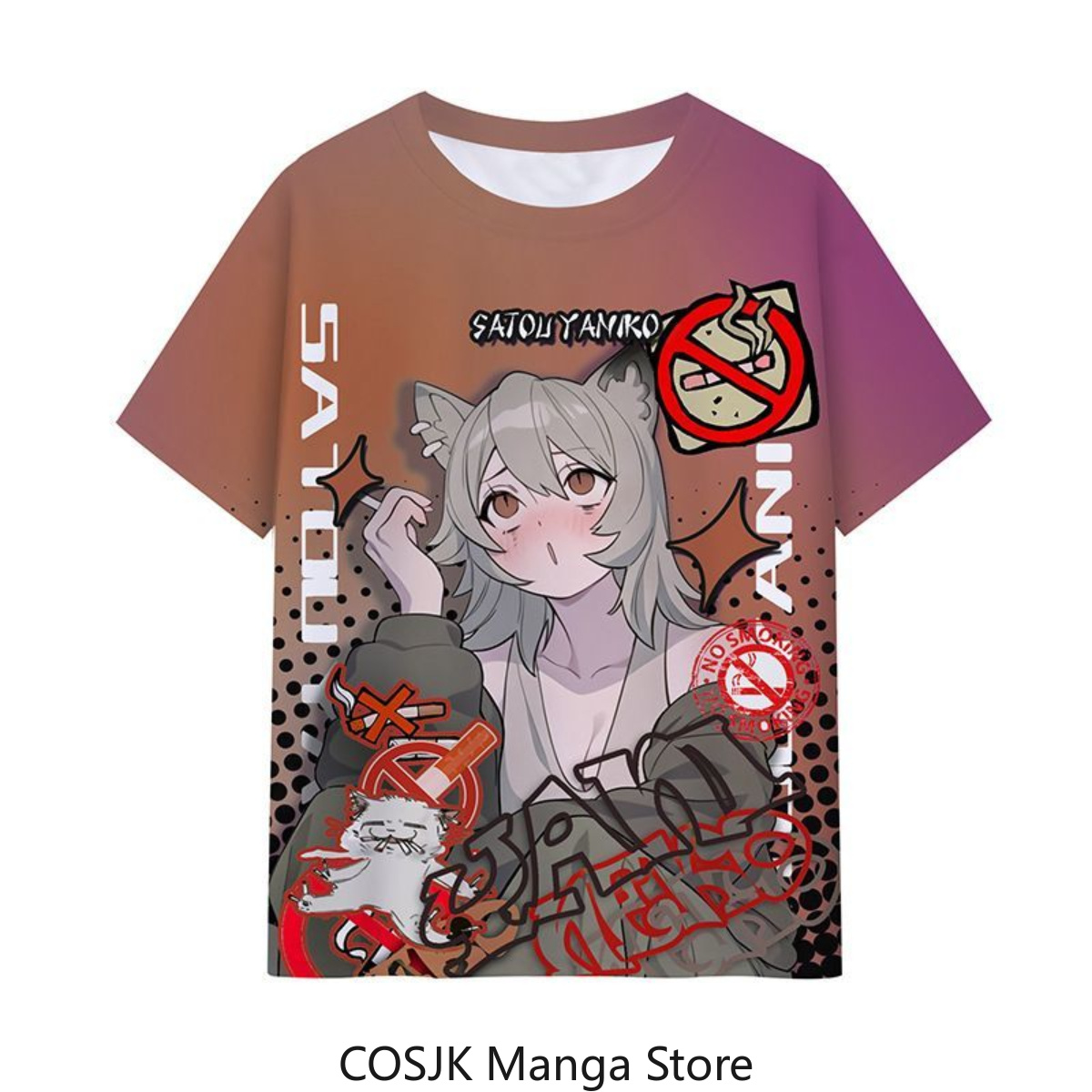เสื้อยืดลายการ์ตูนอนิเมะ แมวสู - Men Accessories Gift บทวิจารณ์และราคา