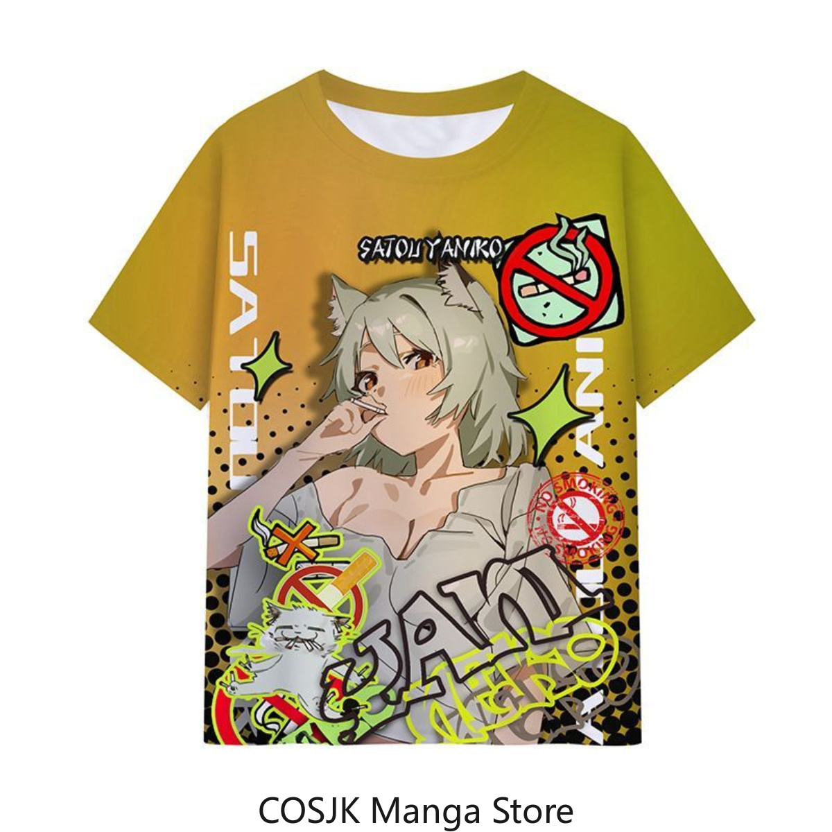 เสื้อยืดลายการ์ตูนอนิเมะ แมวสู - Men Accessories Gift บทวิจารณ์และราคา