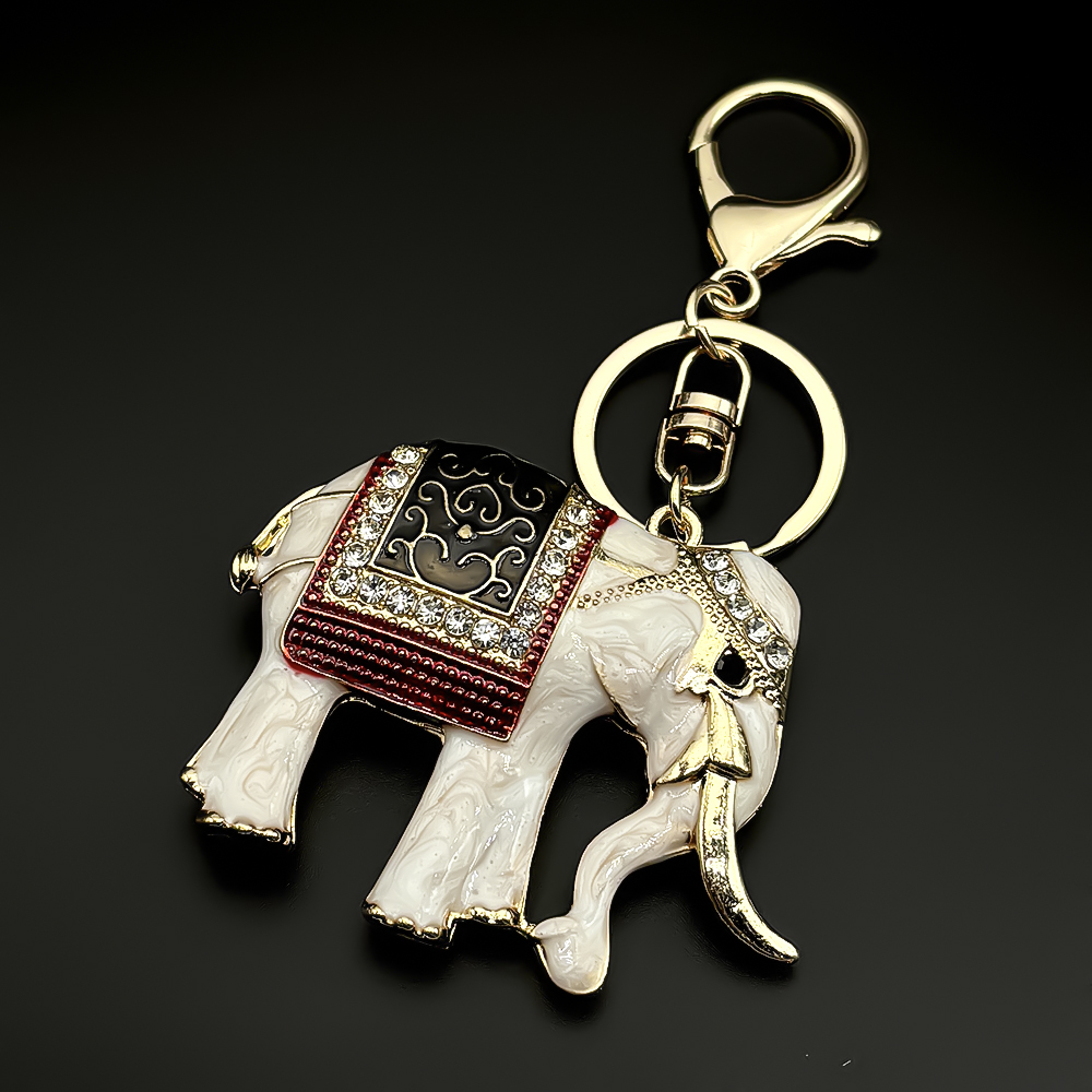 พวงกุญแจช้างนำโชคเคลือบเงาสำหร - Men Accessories Ethnic บทวิจารณ์และราคา