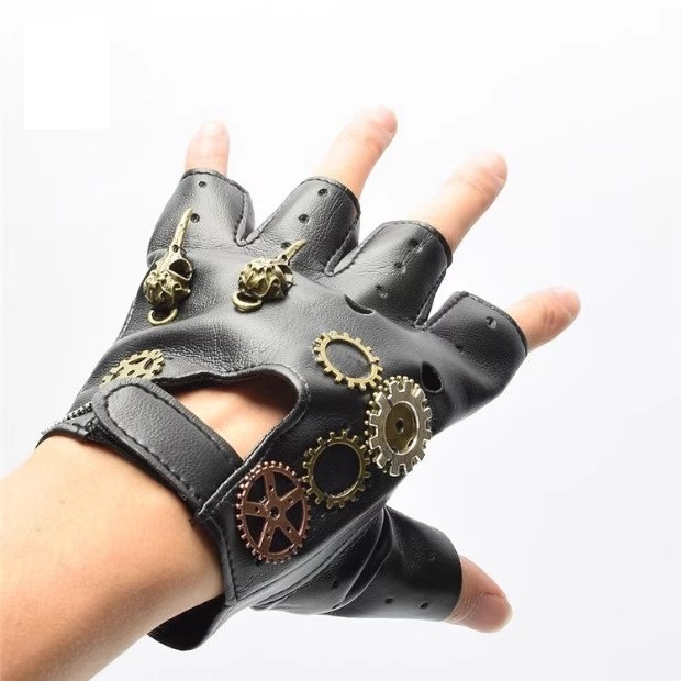 Steampunk PU หนัง Fingerless เ - Medieval Men'S Accessories บทวิจารณ์และราคา