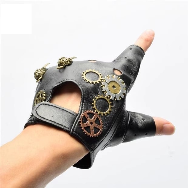 Steampunk PU หนัง Fingerless เ - Medieval Men'S Accessories บทวิจารณ์และราคา