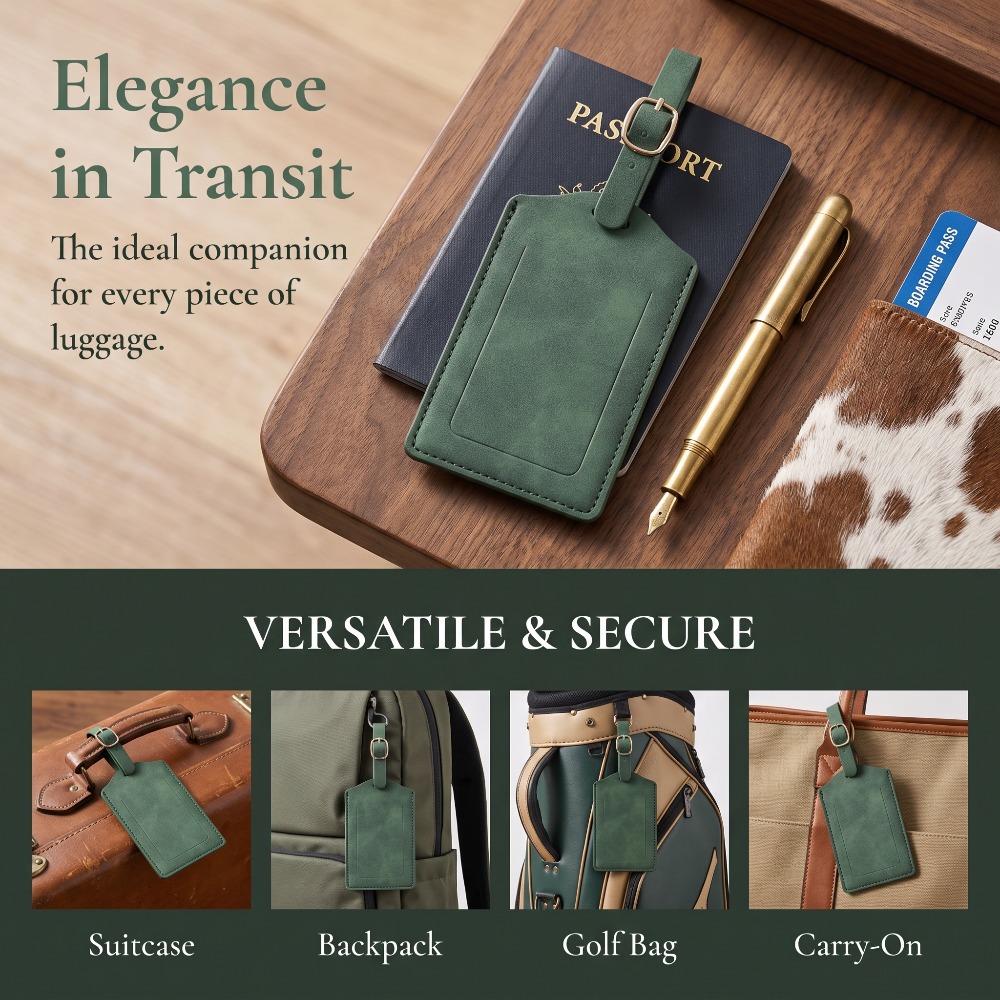 ป้ายติดกระเป๋าเดินทางหนัง PU ป - Men Accessories Gadgets บทวิจารณ์และราคา