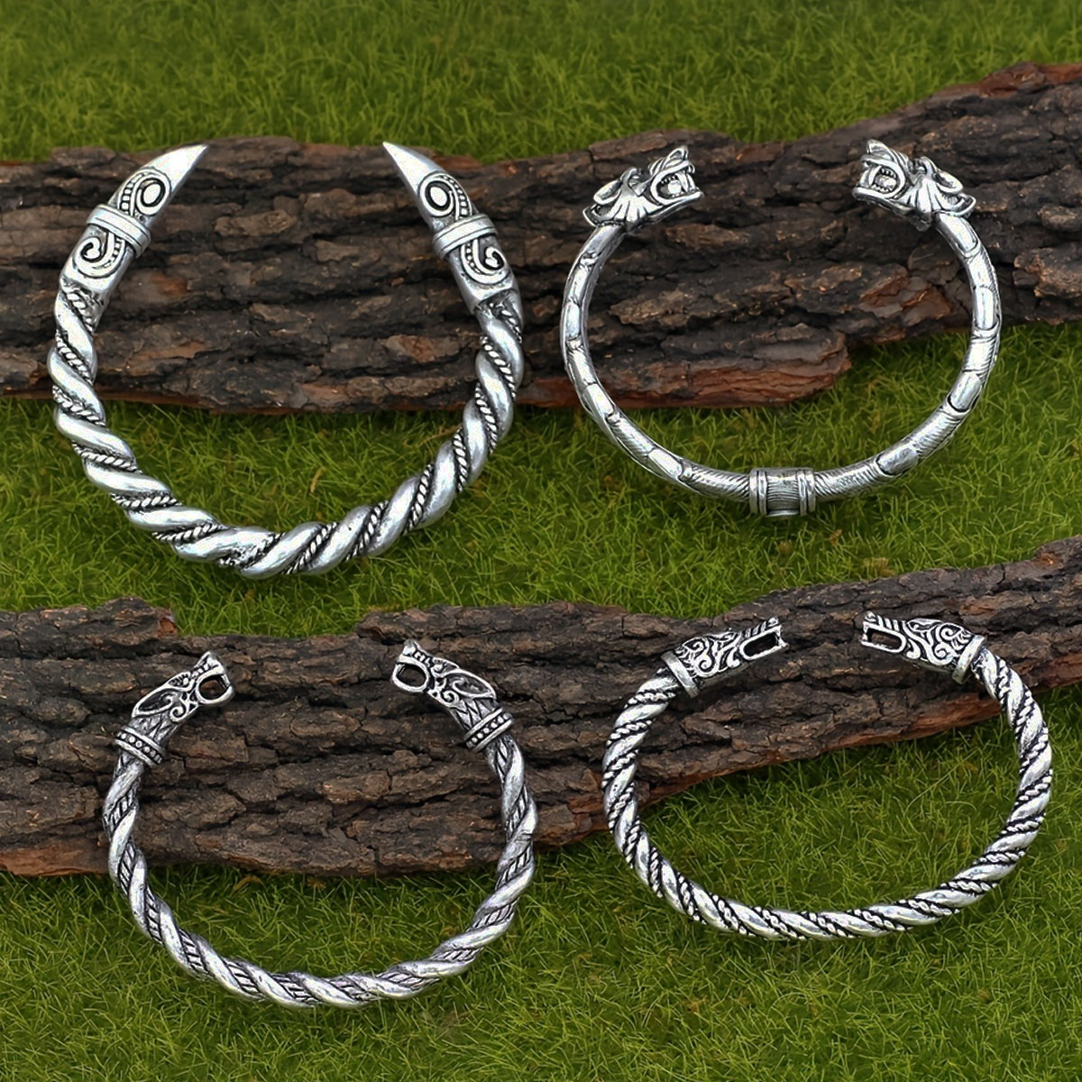 ชุดกำไลข้อมือ 4 ชิ้น สไตล์นอร์ - Men Accessories Ring And Bracelet บทวิจารณ์และราคา