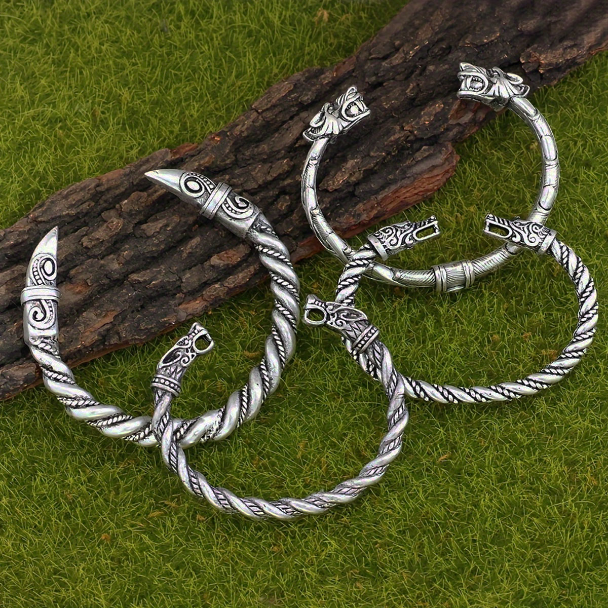 ชุดกำไลข้อมือ 4 ชิ้น สไตล์นอร์ - Men Accessories Ring And Bracelet บทวิจารณ์และราคา