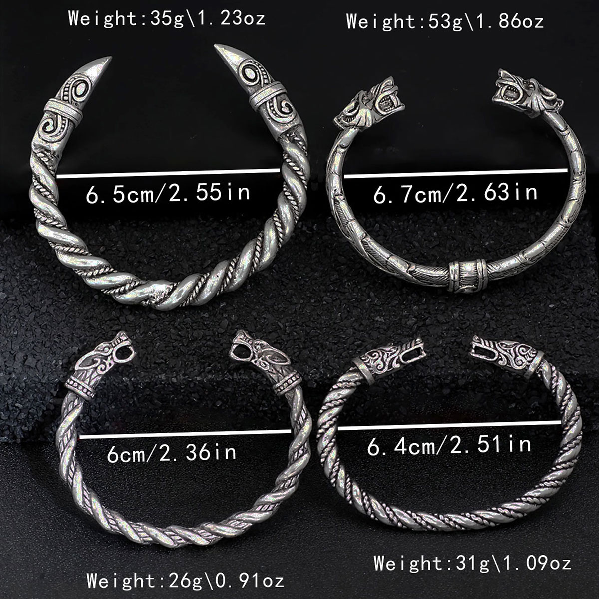 ชุดกำไลข้อมือ 4 ชิ้น สไตล์นอร์ - Men Accessories Ring And Bracelet บทวิจารณ์และราคา
