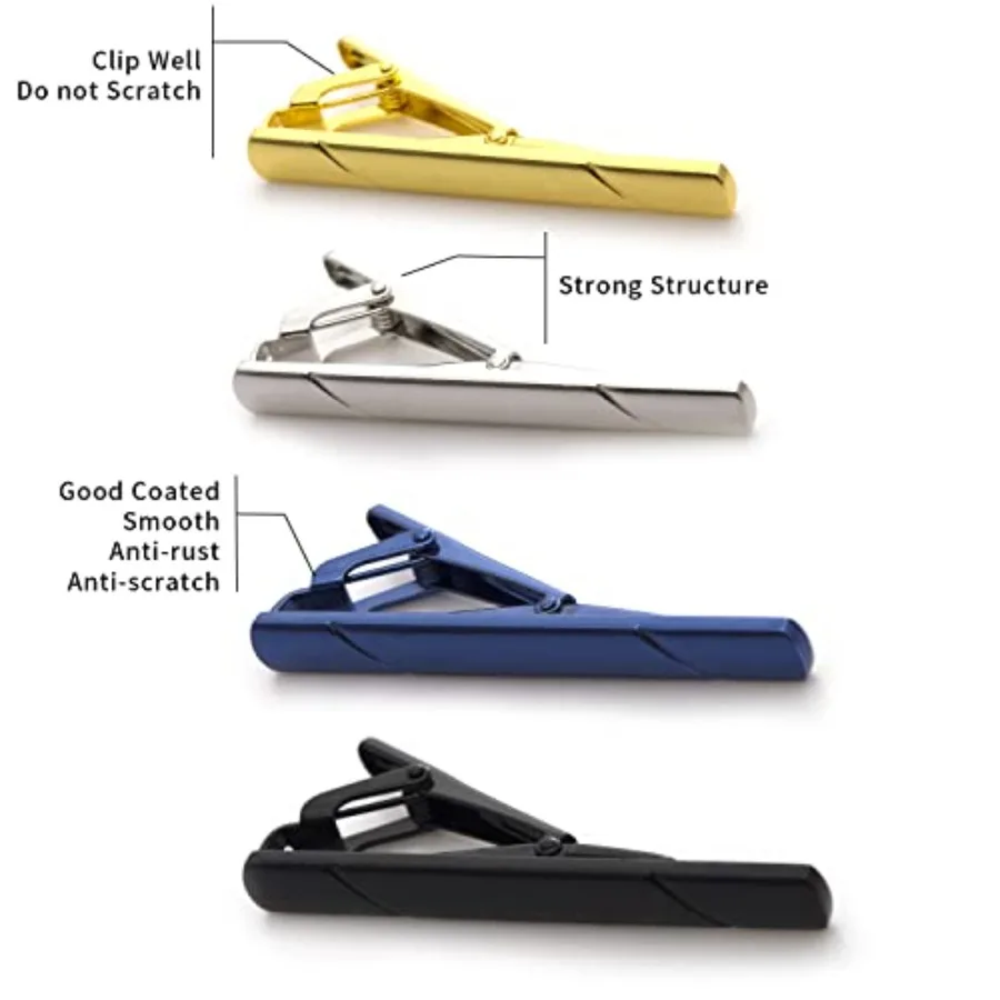 คลิปหนีบเนคไทสำหรับผู้ชาย 4 ชิ - Men Accessories Gift บทวิจารณ์และราคา
