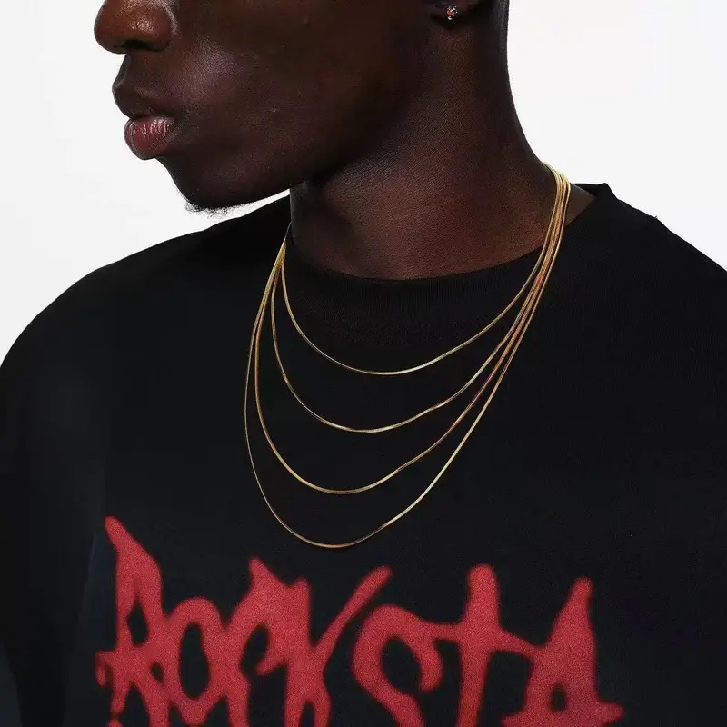 สร้อยคอผู้ชายแบบโซ่ลายงูทรงแปด - Men'S Accessories Chain บทวิจารณ์และราคา