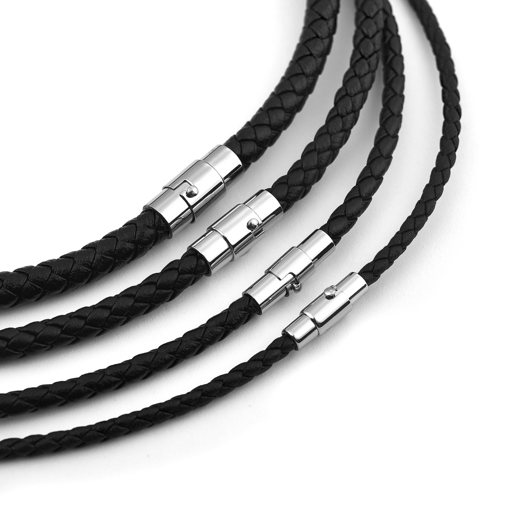 สร้อยคอหนังแท้ขนาด 45/50/60 ซม - Men'S Accessories Chain บทวิจารณ์และราคา