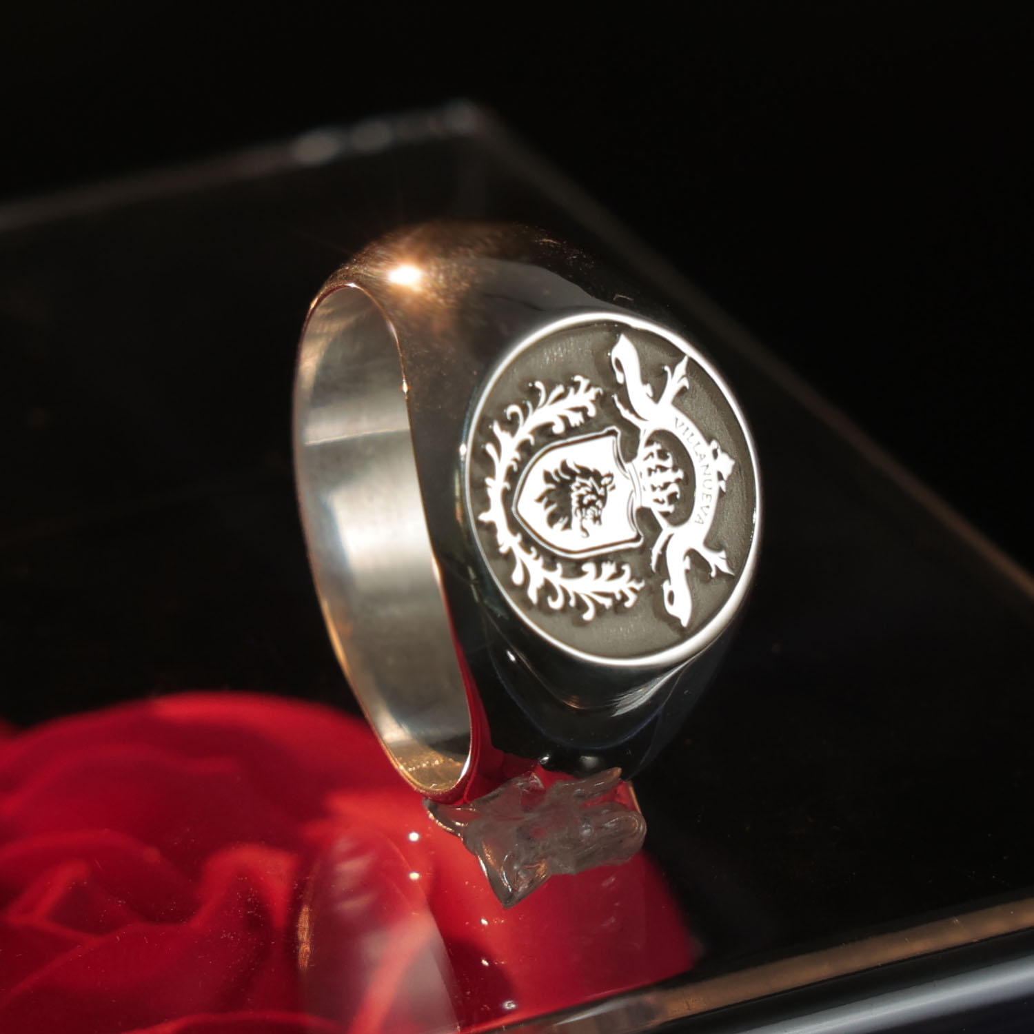 แหวนเงินแท้ 925 ทรงกลม 17 มม.  - Signet Ring Men บทวิจารณ์และราคา